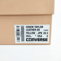 CONVERSE ADDICT CHUCK TAYLOR LEATHE OX 1AD987 26.5cm ローカット スニーカー イエロー メンズ コンバースアディクト【中古】5-0108G◎