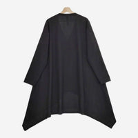 Ground Y Yohji Yamamoto T/W GABARDINE LONG DRAPE JACKET ギャバジン 定価44000円 ジャケット 22AW ブラック メンズ グラウンドワイヨウジヤマモト【中古】5-0202M∞