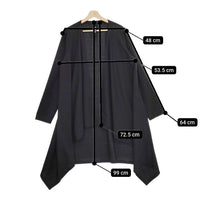 Ground Y Yohji Yamamoto T/W GABARDINE LONG DRAPE JACKET ギャバジン 定価44000円 ジャケット 22AW ブラック メンズ グラウンドワイヨウジヤマモト【中古】5-0202M∞