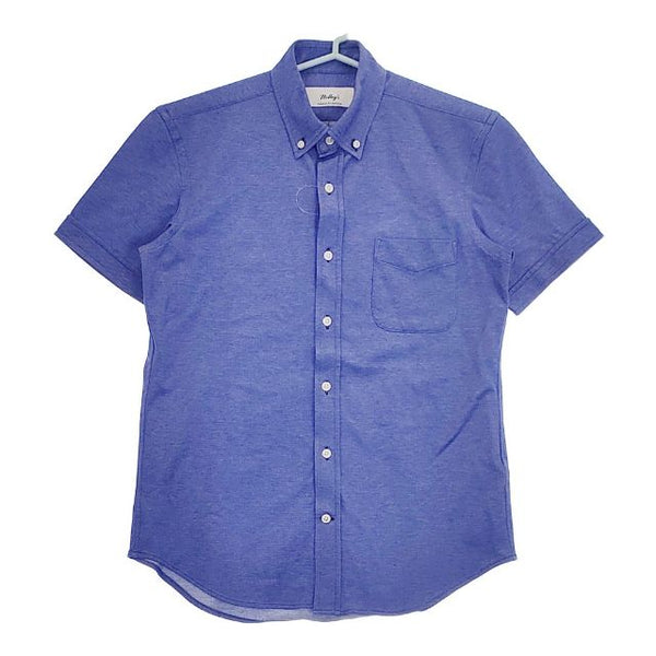 NOLLEY'S ボタンダウン コットンポリエステル 半袖シャツ ブルー メンズ ノーリーズ【中古】5-0519S∞