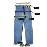 Levi's 502XX  赤耳 TALON タロンジップ 135周年 復刻 ジッパーフライ W29 ボタン刻印J22 デニムパンツ ブルー メンズ リーバイス【中古】5-0125G∞