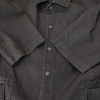 PORTER CLASSIC POPLIN MIL-SHIRT JACKET サイズ1 定価38500円 ジャケット チャコールグレー メンズ ポータークラシック【中古】5-0119M♪