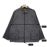 PORTER CLASSIC POPLIN MIL-SHIRT JACKET サイズ1 定価38500円 ジャケット チャコールグレー メンズ ポータークラシック【中古】5-0119M♪