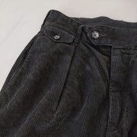 AiE サイズ30 太畝 コーデュロイテーパード パンツ ブラック メンズ エーアイイー【中古】4-1219T♪