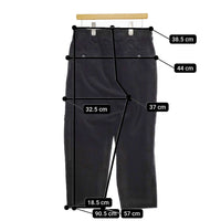 AiE サイズ30 太畝 コーデュロイテーパード パンツ ブラック メンズ エーアイイー【中古】4-1219T♪