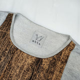 ohta 生地切替 長袖 トレーナー ポケット コルク サイズF スウェット グレー ブラウン レディース オータ【中古】5-0728M△