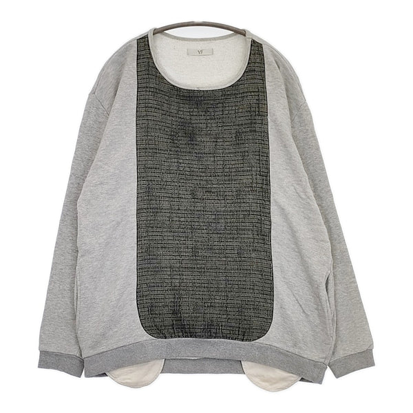 ohta 生地切替 トレーナー 長袖 ポケット スウェット グレー ブラック レディース オータ【中古】5-0728M△