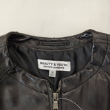 BEAUTY&YOUTH UNITED ARROWS BYカウノーカラーライダース 定価44000円 牛革  レザージャケット ブラック ビューティ＆ユース【中古】4-1219T♪