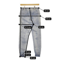 MONKEY TIME ST TCR TWILL SKINNY JOGGER ジョガーパンツ インディゴ染め 定価13200円 ライトブルー メンズ モンキータイム【中古】5-0119M♪