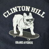 fLAnsisCA CLINTON HILL サイズS プリント 裏毛 犬 ユニセックス スウェット ネイビー メンズ フランシスカ【中古】5-0107T♪