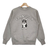 fLAnsisCA プリント 裏毛 犬 サイズS ユニセックス スウェット グレー フランシスカ【中古】5-0107T♪