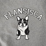 fLAnsisCA プリント 裏毛 犬 サイズS ユニセックス スウェット グレー フランシスカ【中古】5-0107T♪