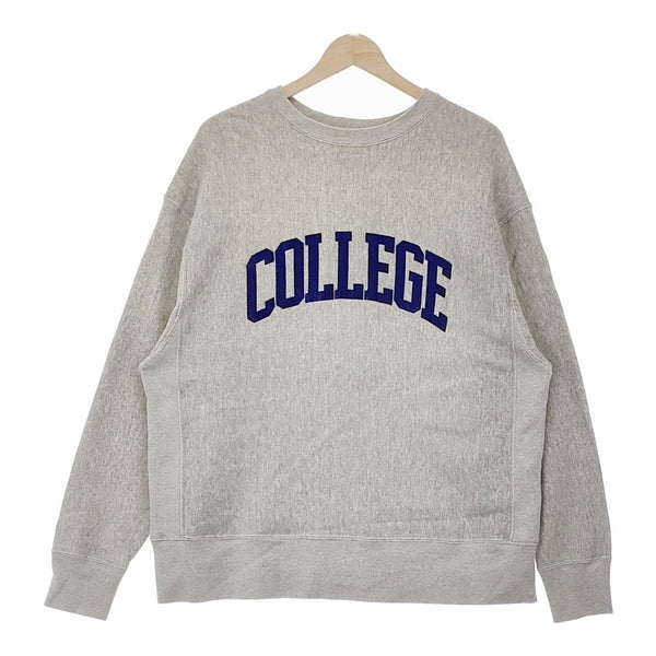 Sanca REV WEAVE COLLEGE SWEAT フロッキープリント S23FSW03 サイズ3 裏起毛 スウェット グレー メンズ サンカ【中古】5-0117T♪