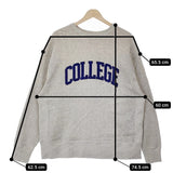 Sanca REV WEAVE COLLEGE SWEAT フロッキープリント S23FSW03 サイズ3 裏起毛 スウェット グレー メンズ サンカ【中古】5-0117T♪