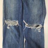 UNUSED UW0346 ダメージ加工 サイズ0 デニムパンツ ブルー メンズ アンユーズド【中古】5-0119G♪