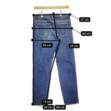 UNUSED UW0346 ダメージ加工 サイズ0 デニムパンツ ブルー メンズ アンユーズド【中古】5-0119G♪