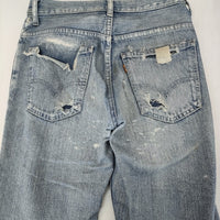 N.HOOLYWOOD Levi's 646 ブーツカット フレア  ダメージ加工 28 デニムパンツ ライトブルー メンズ エヌハリウッド【中古】5-0119G♪