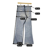 N.HOOLYWOOD Levi's 646 ブーツカット フレア  ダメージ加工 28 デニムパンツ ライトブルー メンズ エヌハリウッド【中古】5-0119G♪