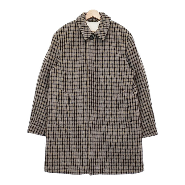 ACNE STUDIOS MARC CHECK PAW17 サイズ48 チェック 中綿 ステンカラーコート グレー メンズ アクネストゥディオズ【中古】5-0107A♪