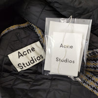 ACNE STUDIOS MARC CHECK PAW17 サイズ48 チェック 中綿 ステンカラーコート グレー メンズ アクネストゥディオズ【中古】5-0107A♪