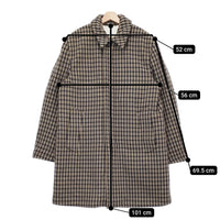 ACNE STUDIOS MARC CHECK PAW17 サイズ48 チェック 中綿 ステンカラーコート グレー メンズ アクネストゥディオズ【中古】5-0107A♪