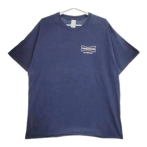 WASTED YOUTH King of Logo Tee 半袖Ｔシャツ カットソー ネイビー メンズ ウェイステッド ユース【中古】5-0519S∞