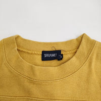 SPRAWLS スヌーピープリント サイズM フットボール 七分袖 Ｔシャツ カットソー イエロー メンズ スプロールズ【中古】5-0223M♪