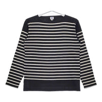 ARMOR LUX/BEAMS 別注 フランス製 サイズ1 ボーダー長袖Tシャツ カットソー ロンT ネイビー ホワイト メンズ アルモーリュックス【中古】5-0223M♪