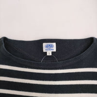 ARMOR LUX/BEAMS 別注 フランス製 サイズ1 ボーダー長袖Tシャツ カットソー ロンT ネイビー ホワイト メンズ アルモーリュックス【中古】5-0223M♪