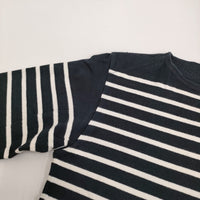 ARMOR LUX/BEAMS 別注 フランス製 サイズ1 ボーダー長袖Tシャツ カットソー ロンT ネイビー ホワイト メンズ アルモーリュックス【中古】5-0223M♪