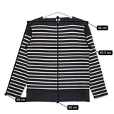 ARMOR LUX/BEAMS 別注 フランス製 サイズ1 ボーダー長袖Tシャツ カットソー ロンT ネイビー ホワイト メンズ アルモーリュックス【中古】5-0223M♪