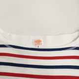 ARMOR LUX/BEAMS 別注 フランス製 サイズ1 ボーダー 長袖Tシャツ カットソー ロンT ホワイト メンズ アルモーリュックス/ビームス【中古】5-0223M♪