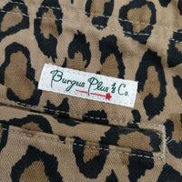 BURGUS PLUS バーガスプラス レオパード ヒョウ柄 ショートパンツ ハーフパンツ ショーツ ブラウン メンズ【中古】5-0519S∞