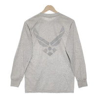 SOFFE USA製 US エアフォース AIR FORCE リフレクタープリント サイズS 長袖Ｔシャツ カットソー ロンＴ グレー メンズ ソフィー【中古】5-0119M♪