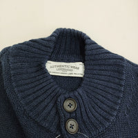 green label relaxing リネンコットンカーディガン サイズM カーディガン ネイビー メンズ グリーンレーベルリラクシング【中古】5-0223M♪