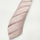 LOUIS VUITTON モノグラム柄 ストライプ シルク イタリア製 ネクタイ ピンク メンズ ルイ・ヴィトン【中古】5-0510G∞