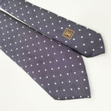 LOUIS VUITTON モノグラム柄 ドット 水玉 シルク イタリア製 ネクタイ ネイビー メンズ ルイ・ヴィトン【中古】5-0510G∞