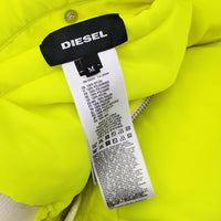 DIESEL ダメージ加工 リバーシブルMA-1 サイズM ミリタリージャケット ブルゾン ホワイト イエロー メンズ ディーゼル【中古】5-0117T♪