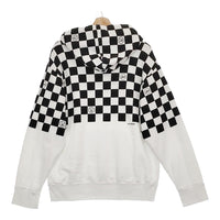 UNDERCOVER/FRAGMENT チェッカーパネルプリントフーディ 藤原ヒロシ パーカー 23AW ホワイト アンダーカバー/フラグメント【中古】5-0113M♪