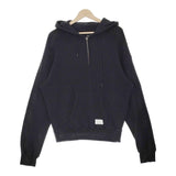 uniform experiment WASHED VINTAGE WAFFLE WIDE HALF ZIP HOODIE サーマルパーカー ブラック ユニフォームエクスペリメント【中古】5-0117T♪