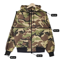 SOPHNET. DAMAGED HOODED BLOUSON ライナー スター柄 SOPH-167044 M 迷彩 カモフラ ジャケット 16AW カーキ メンズ ソフネット【中古】5-0117T♪