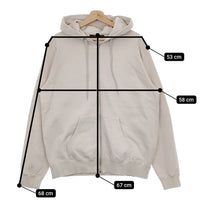 SOPHNET. STAR ELBOW PATCHED ZIP UP SWEAT HOODIE 定価29700円 SOPH-220056 パーカー 22SS オフホワイト メンズ ソフネット【中古】5-0208M♪