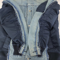 Sacai Denim MA-1 Jacket 1 再構築 ドッキング インディゴ SCM-022 デニムジャケット ライトブルー ネイビー メンズ サカイ【中古】5-0113M♪