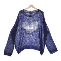 DAIRIKU K-7 MOHAIR KNIT PULLOVER ハートモヘアニットプルオーバー サイズM セーター ニット 23AW ネイビー メンズ ダイリク【中古】5-0113T♪