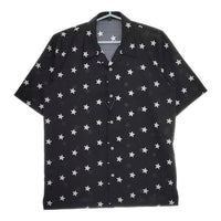 NO ID. BLACK スタープリントオープンカラーSH 半袖シャツ ブラック メンズ ノーアイディ【中古】5-0519S∞