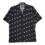 NO ID. BLACK スタープリントオープンカラーSH 半袖シャツ ブラック メンズ ノーアイディ【中古】5-0519S∞