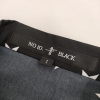 NO ID. BLACK スタープリントオープンカラーSH 半袖シャツ ブラック メンズ ノーアイディ【中古】5-0519S∞