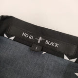 NO ID. BLACK スタープリントオープンカラーSH 半袖シャツ ブラック メンズ ノーアイディ【中古】5-0519S∞