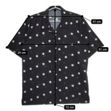 NO ID. BLACK スタープリントオープンカラーSH 半袖シャツ ブラック メンズ ノーアイディ【中古】5-0519S∞