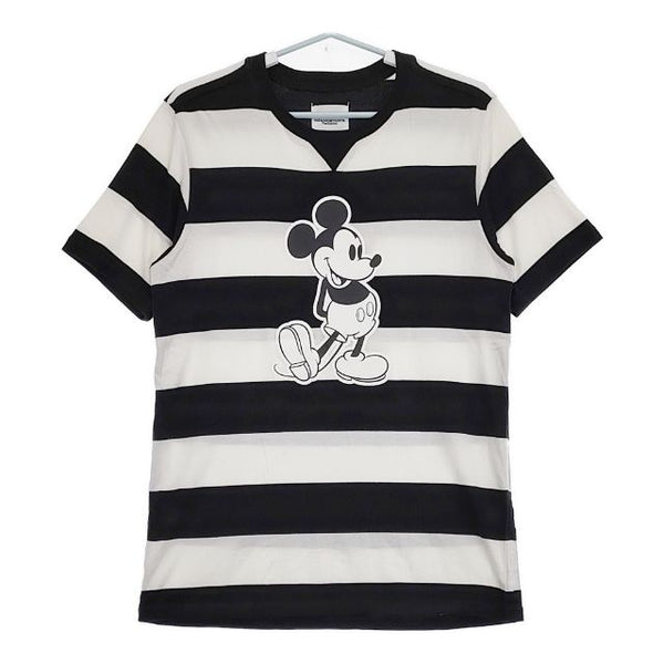 TAKAHIRO MIYASHITA TheSoloist ミッキーマウス ディズニー ボーダー 0099bSS20 半袖Ｔシャツ カットソー ブラック ホワイト メンズ タカヒロミヤシタザソロイスト【中古】5-0623S∞